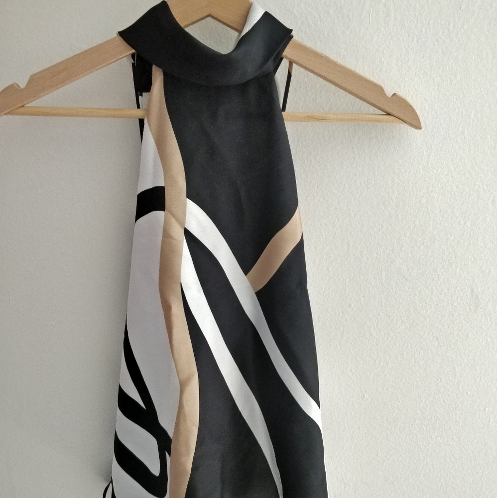 Satin backless top